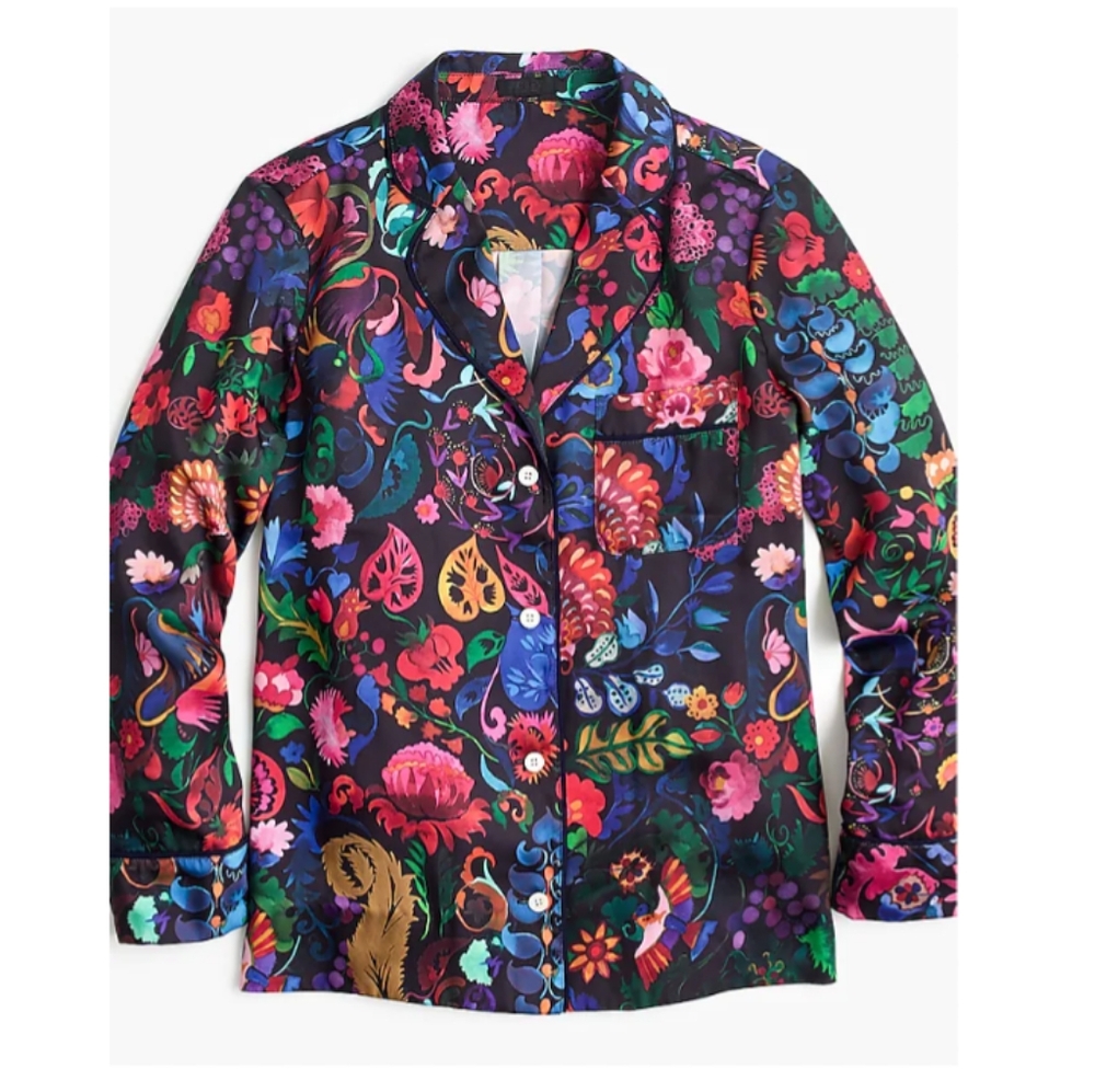 J. Crew Ratti Paisley Floral Pajama Top